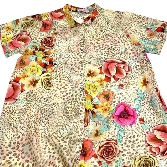 Johnny Was Silk Hera Calia Tunic Size Small - Picture 3 of 14